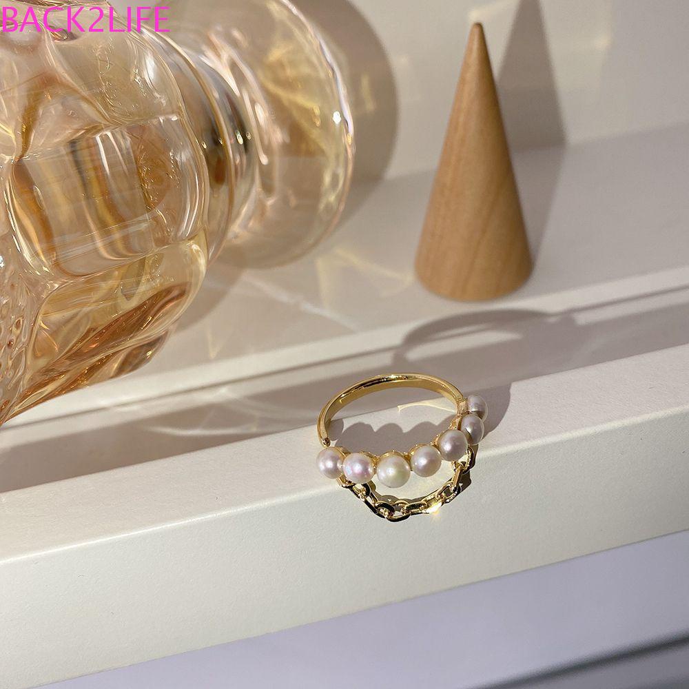 Nhẫn Hở Họa Tiết Hình Học Dây Xích Điều Chỉnh Được Phong Cách Hip Hop Punk 2Li