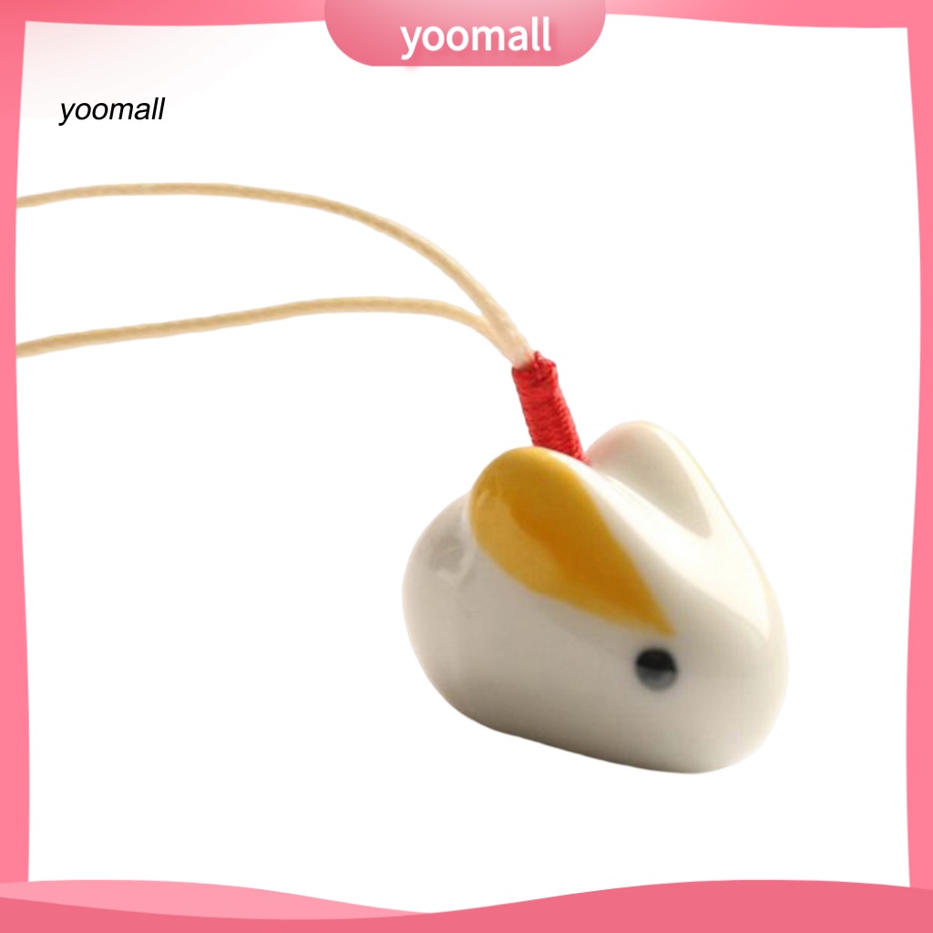 Phụ Kiện Treo Trang Trí Túi Xách Hình Thỏ Vẽ Tay Bằng Gốm Dễ Thương