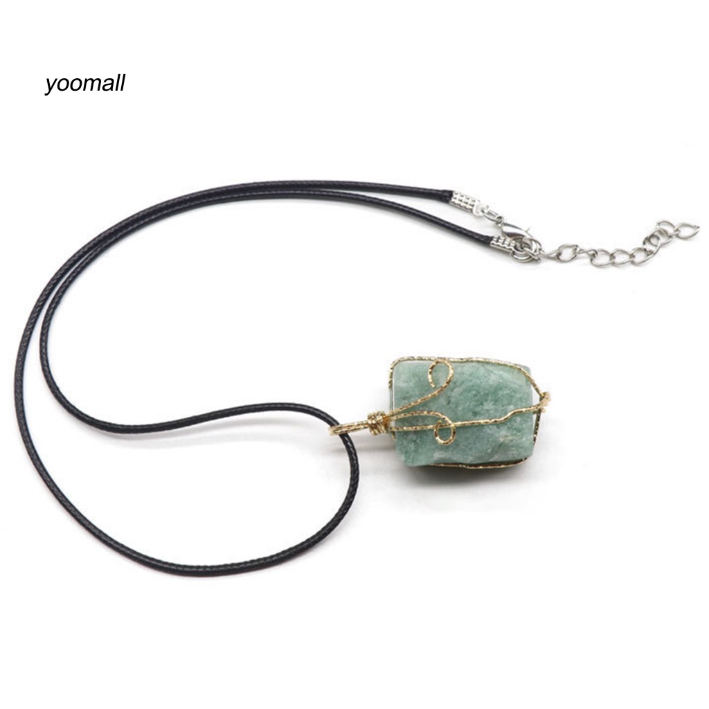 Vòng cổ Mặt Đá Pha Lê Nhân Tạo Màu Sắc Tươi Sáng Dành Cho Nam Và Nữ