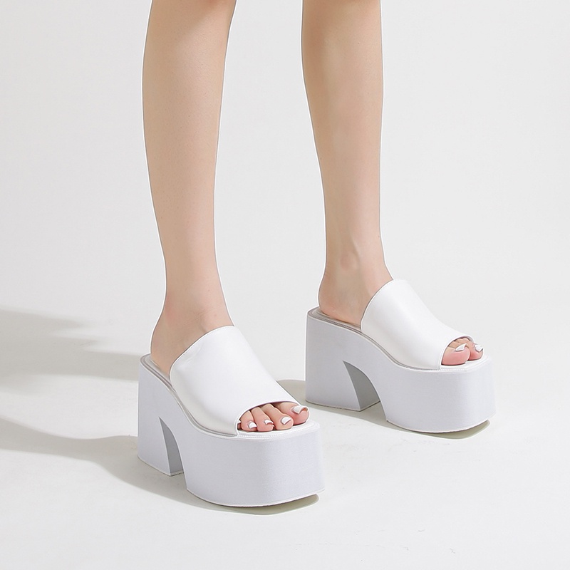 Dép Cao Gót 10cm Size 34-41 Thiết Kế Đơn Giản Quyến Rũ Cho Nữ