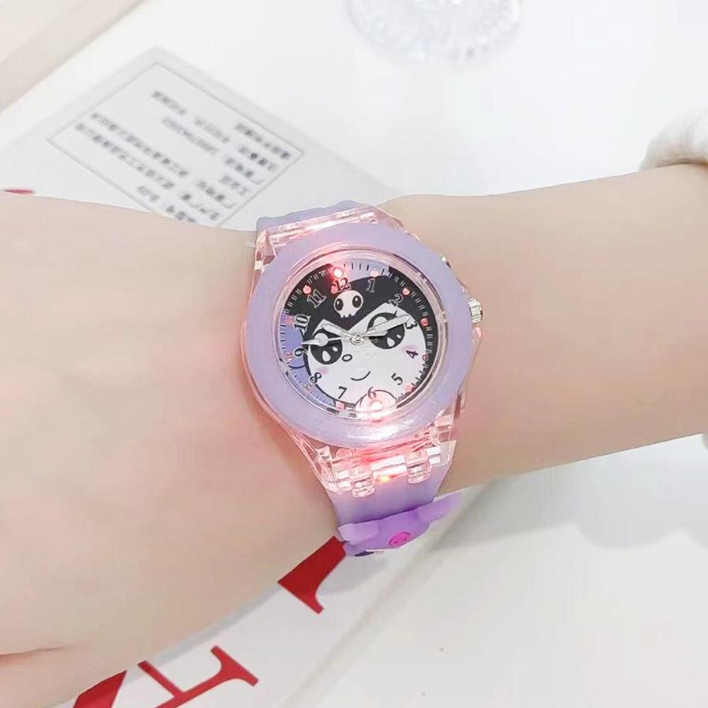 Đồng Hồ LED Dây Silicon Họa Tiết Hoạt Hình Đa Năng H8S4