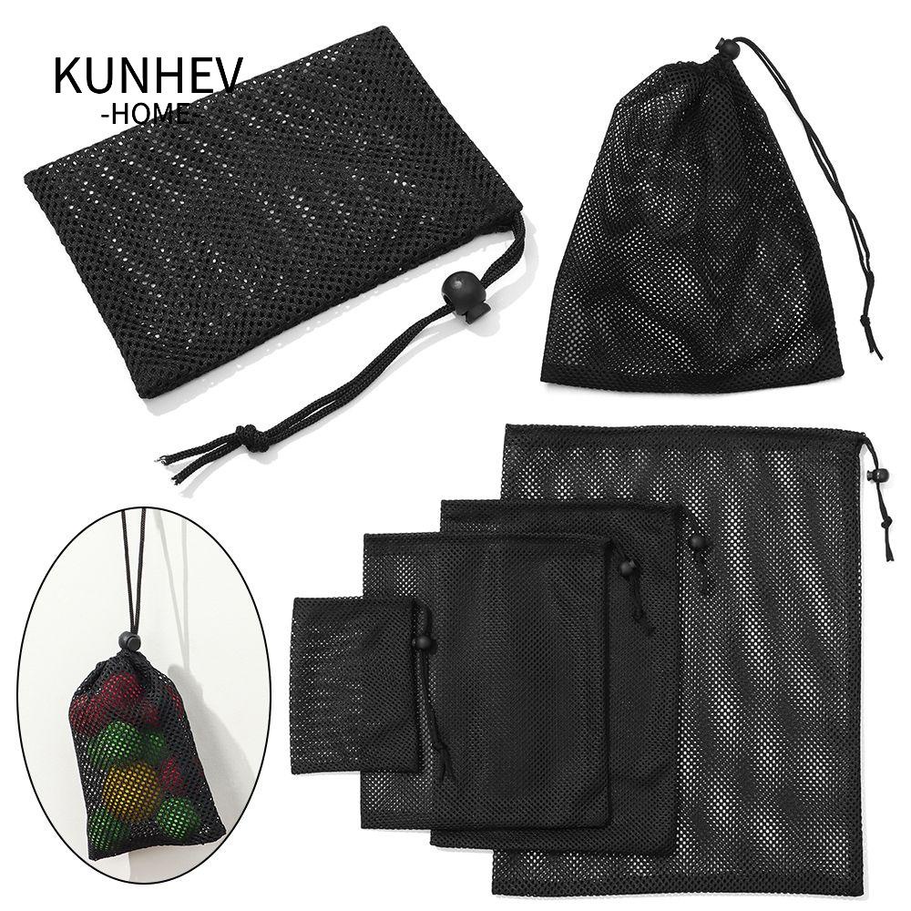 KUNHEV Túi Lưới Đựng Đồ Giặt Bằng Nylon Đa Năng Có Dây Rút Tiện Dụng