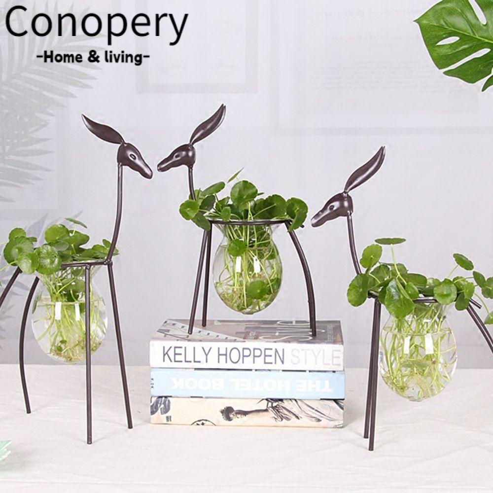 CONOPERY Chậu Hoa Thủy Canh Hình Con Hươu Độc Đáo Trang Trí Nhà Cửa