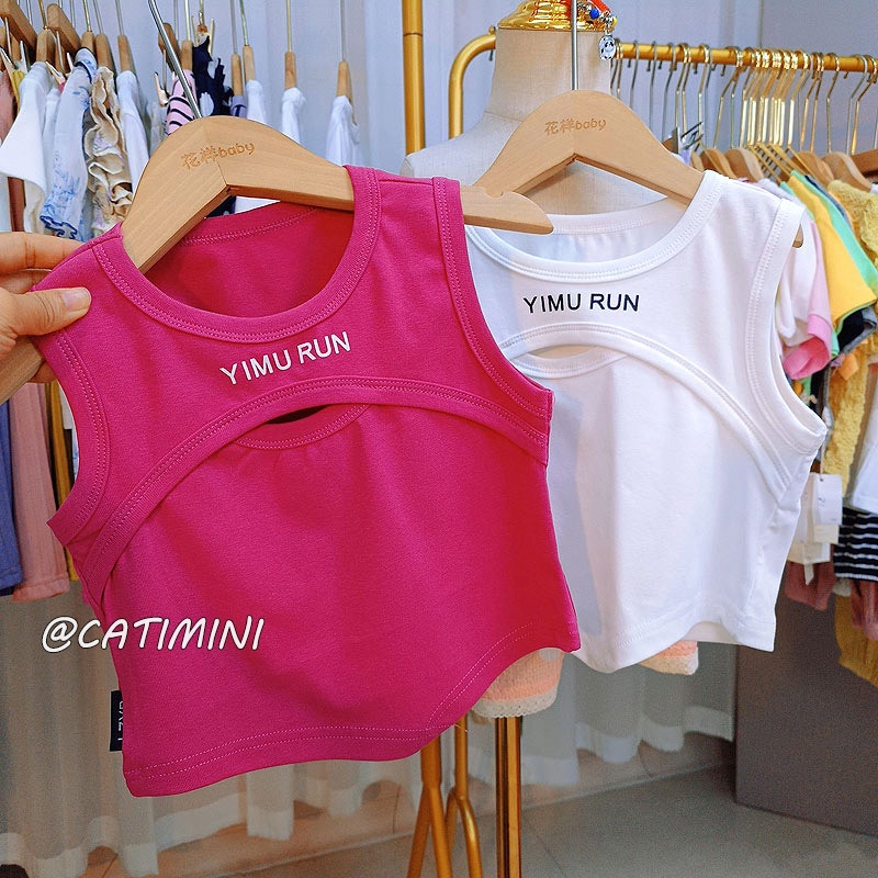 CATIMINI Áo Thun Không Tay Phong Cách Hàn Quốc Cho Bé Gái