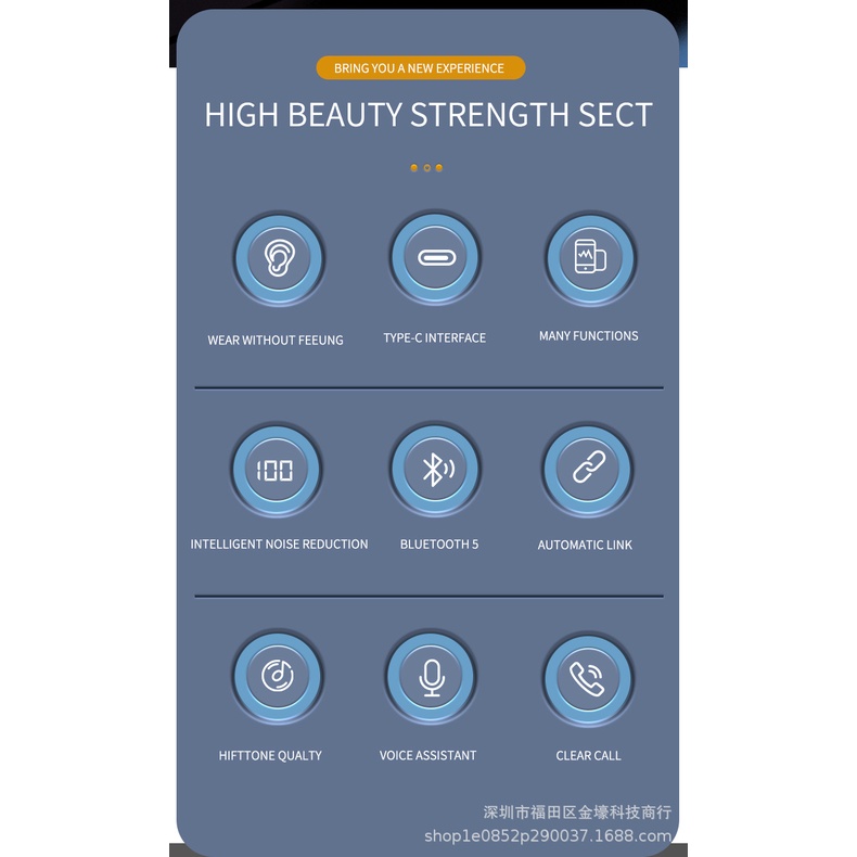 Tai Nghe Bluetooth TWS X57 Mini Tầm Nhìn Riêng Tư Màn Hình Kỹ Thuật Số 5.3