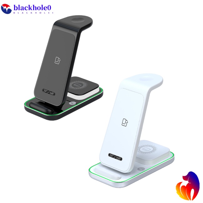 Đế Sạc Không Dây Đa Năng Có Đèn Led Cho Điện Thoại Di Động / Đồng Hồ / Tai Nghe