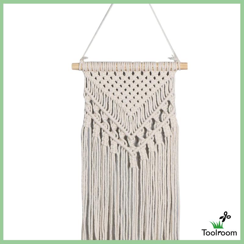 Thảm Treo Tường Phối Tua Rua Phong Cách Boho Độc Đáo Trang Trí Nhà Cửa