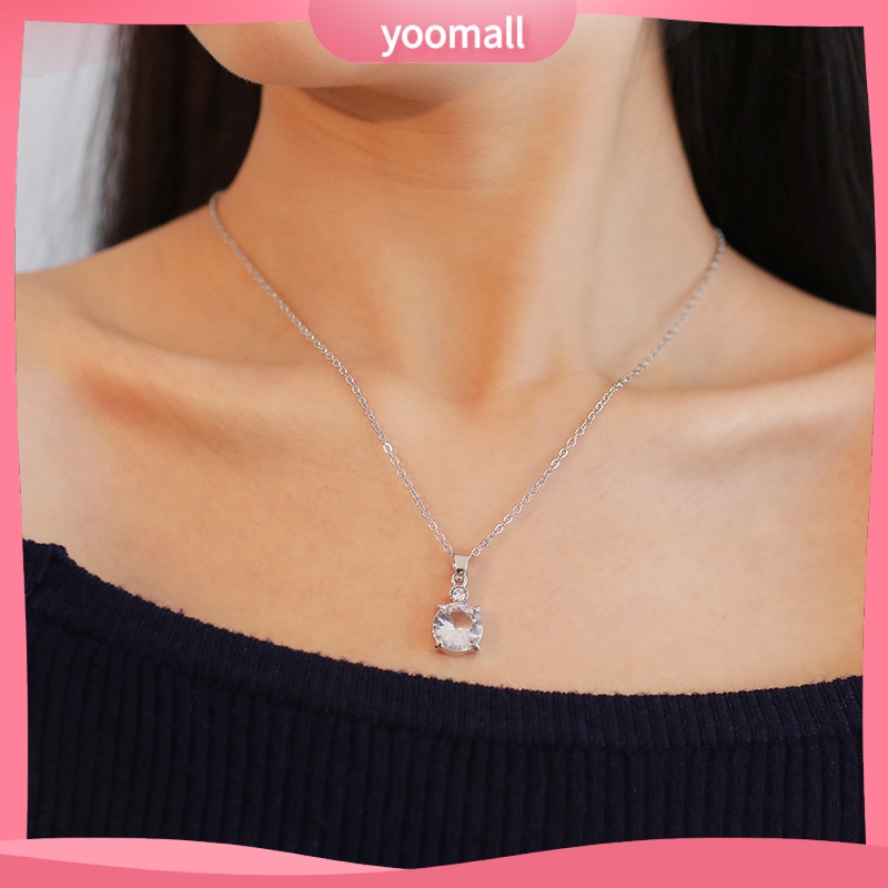 Bộ Vòng cổ + Bông Tai Bằng Hợp Kim Đính Pha Lê