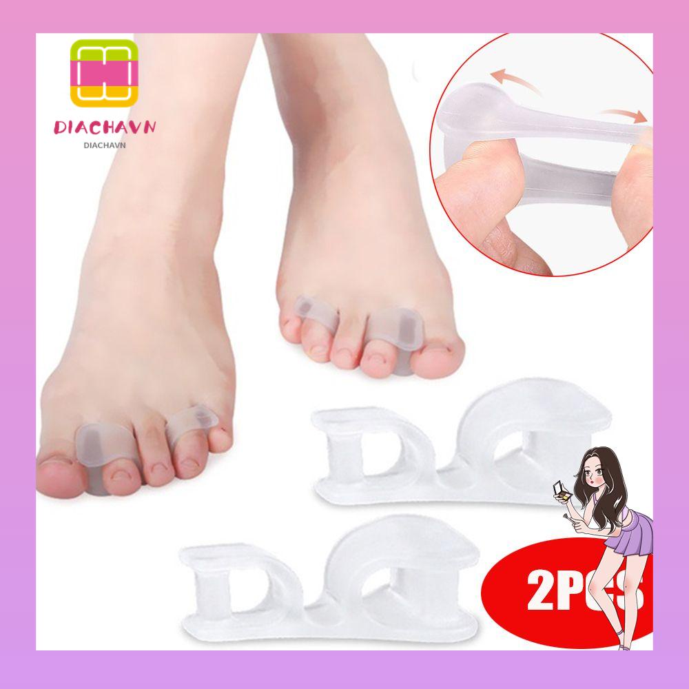 DIACHAVN Set 2 Dụng Cụ Tách Ngón Chân Co Giãn Bảo Vệ Chăm Sóc Ngón Chân