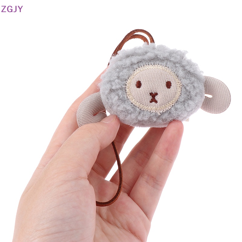 Móc Khóa Hình Cừu Nhồi Bông Nhỏ Nhắn Dễ Thương Chống Mất Tích Hợp Thẻ Tên Dành Cho Trẻ Mẫu Giáo Mới