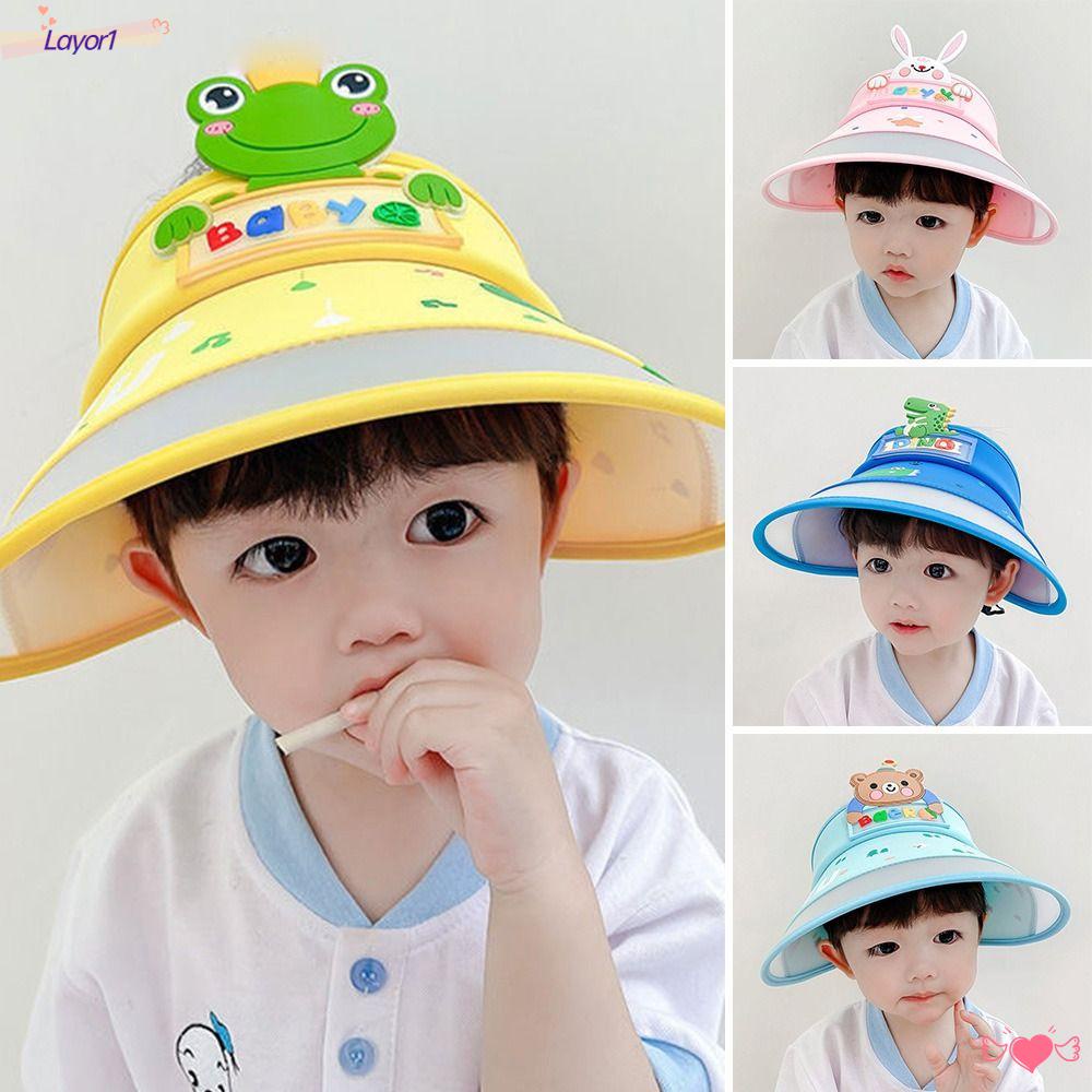 LAYOR1 Mũ Lưỡi Trai Nửa Đầu Chống Nắng Họa Tiết Hoạt Hình Dễ Thương Cho Bé 1 Tuổi