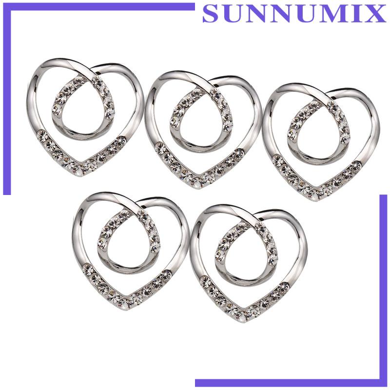 Kẹp Khăn Quàng Cổ Hình Trái Tim Rỗng Bằng Kim Loại