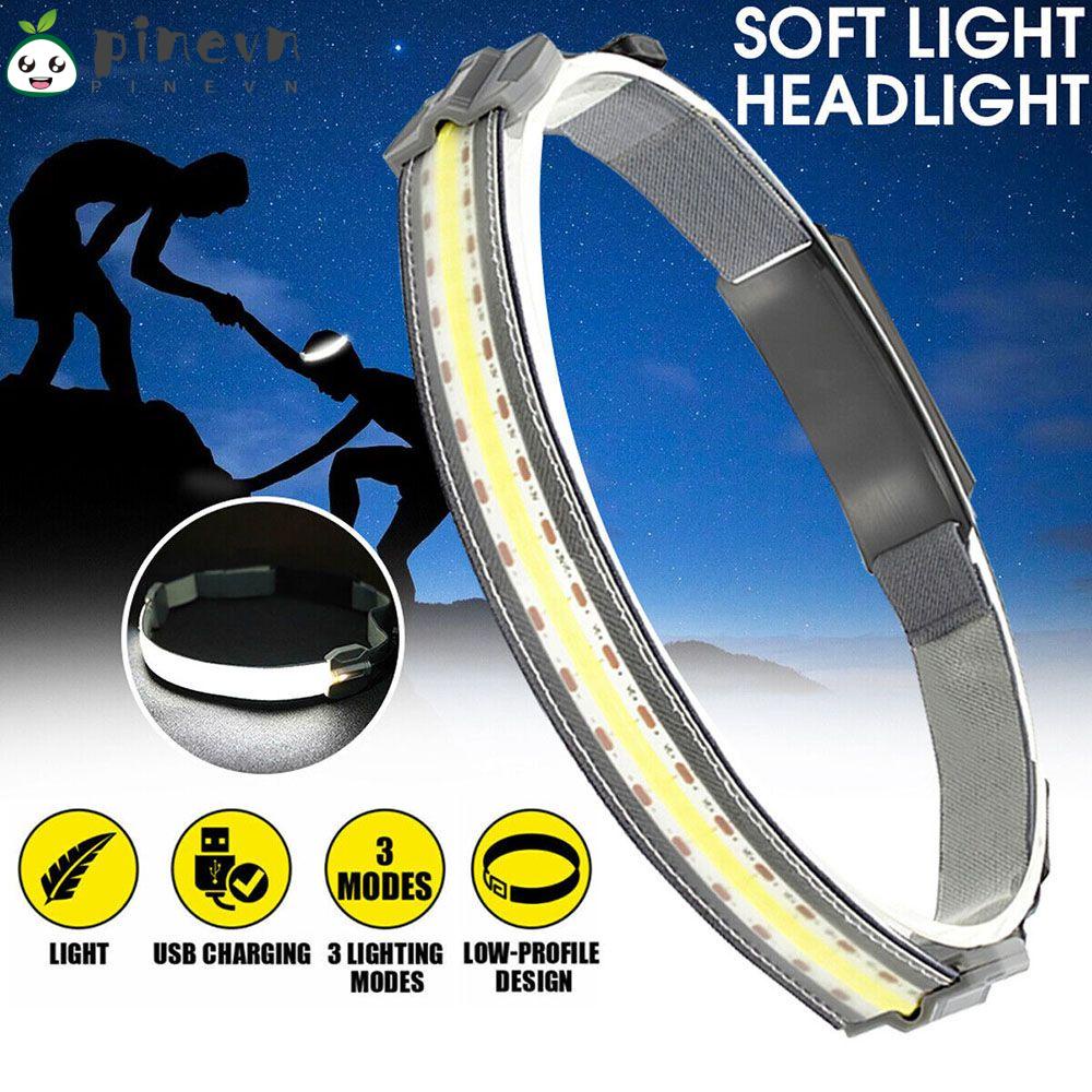 PINEVN Đèn LED COB + COB Đội Đầu Sạc USB Dùng Câu Cá Ngoài Trời