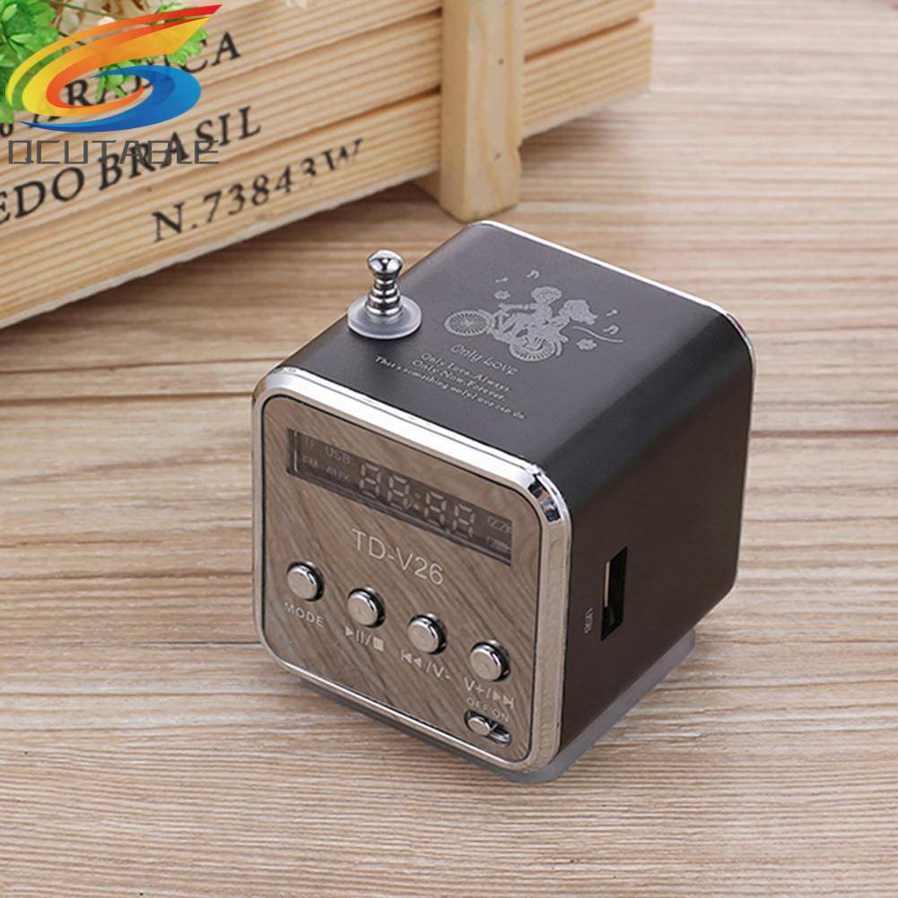 Radio FM TD-V26 Kỹ ThuậT Số KèM ĐầU NhậN Hỗ Trợ Thẻ Nhớ TF