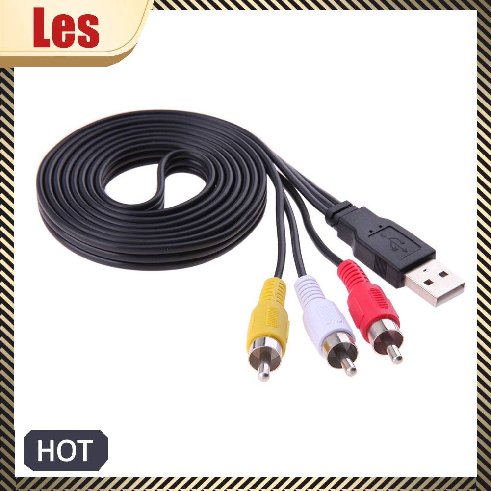 Dây CáP Âm Thanh / AV 1.5M 5ft ĐầU CắM USB Sang 3 RCA AV A / V TV Chuyên DụNg
