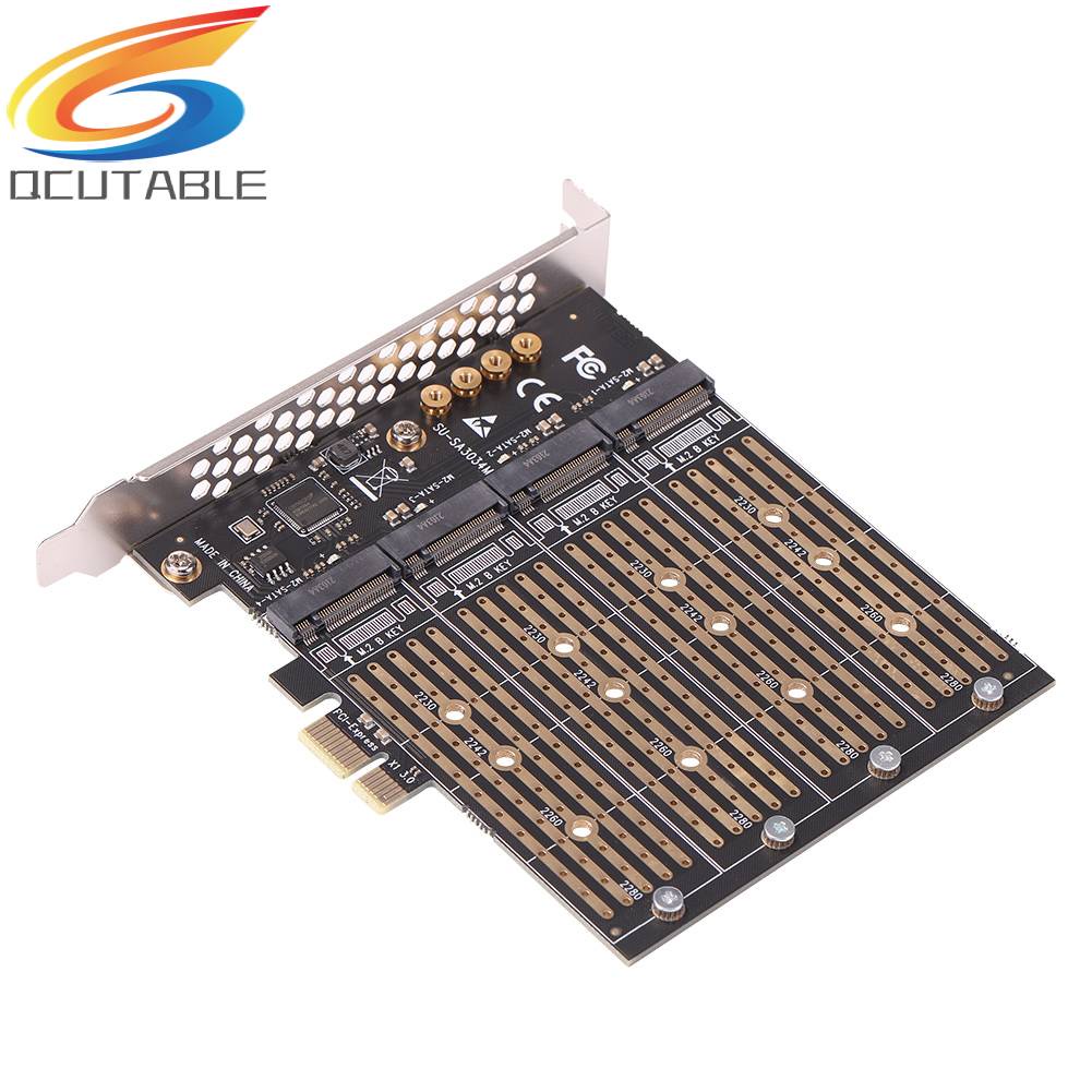 Card Chuyển Đổi SA3034M NVME M.2 Sang PCI-E 1x Cho M.Key NVME / B-Key SATA