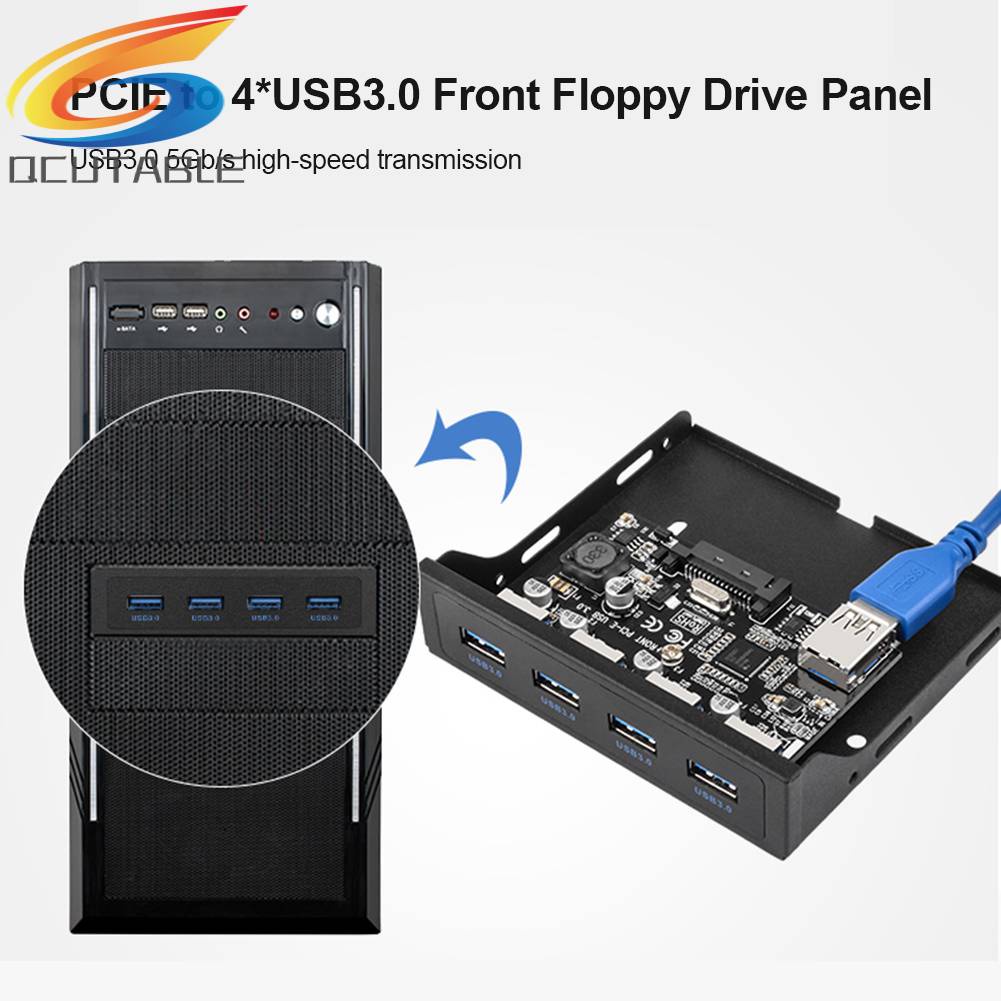 Bảng Mạch Chuyển Đổi PCI-E 1X Sang USB 3.0 4 Cổng USB 5Gbps