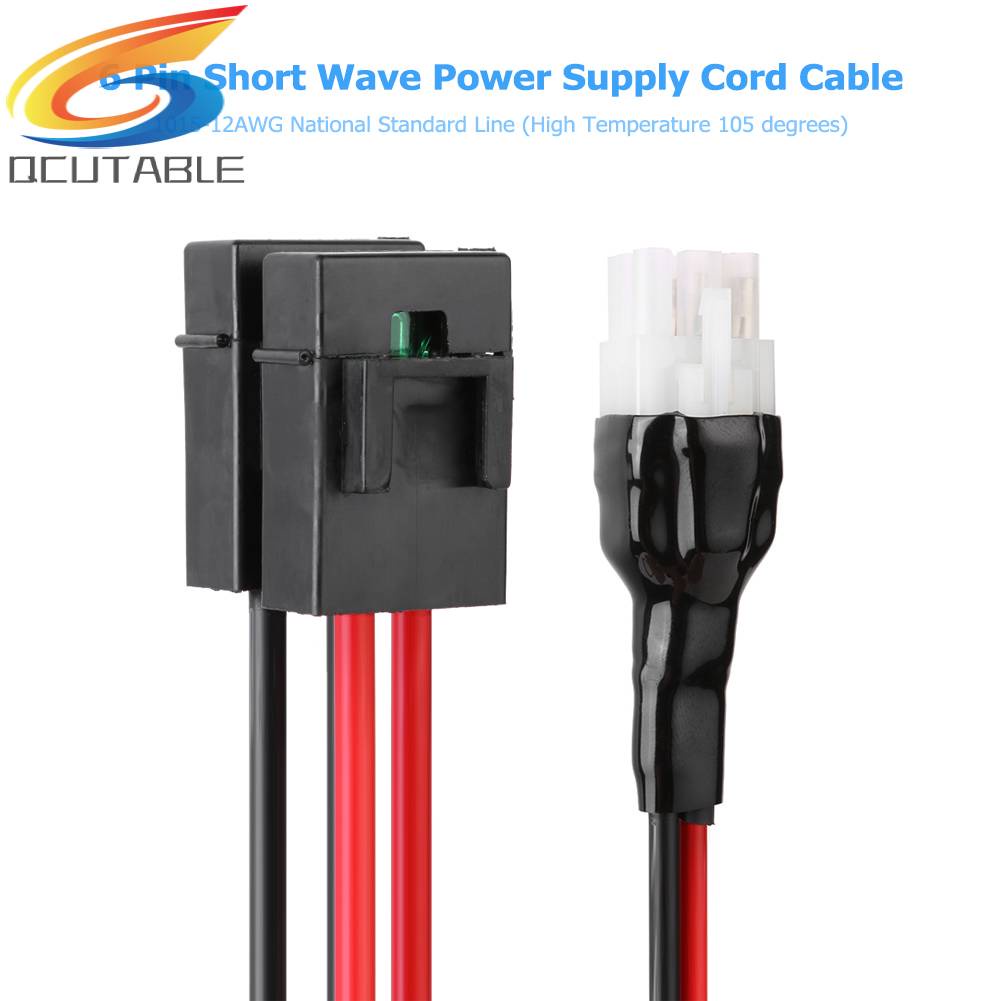 Dây Cáp Nguồn Sóng Ngắn 1m 3.3ft 30A 6Pin Dành Cho Radio Yaesu FT-857D FT-897D