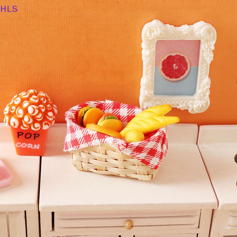 Mô Hình Rổ Bánh Mì Hamburger Tỉ Lệ 1: 12 Trang Trí Nhà Búp Bê