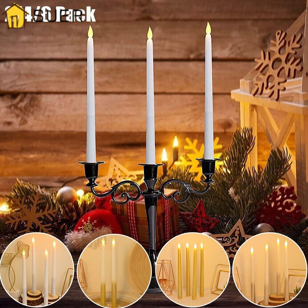 SUENIN Set 2 / 4 / 6 Đèn LED Hình Cây Nến Không Lửa Trang Trí Tiệc Cưới