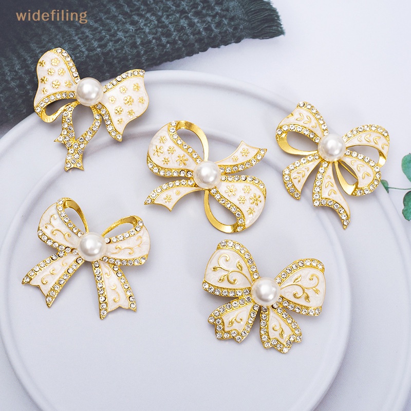 Ghim Cài Áo Hình Nơ Đính Đá Ngọc Trai Lấp Lánh Thời Trang Cho Nữ