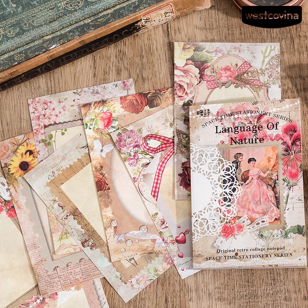 [WSTN] [WSTN]✎Bộ 60 Tấm Giấy Ghi Chú Chống Rách Phong Cách Vintage