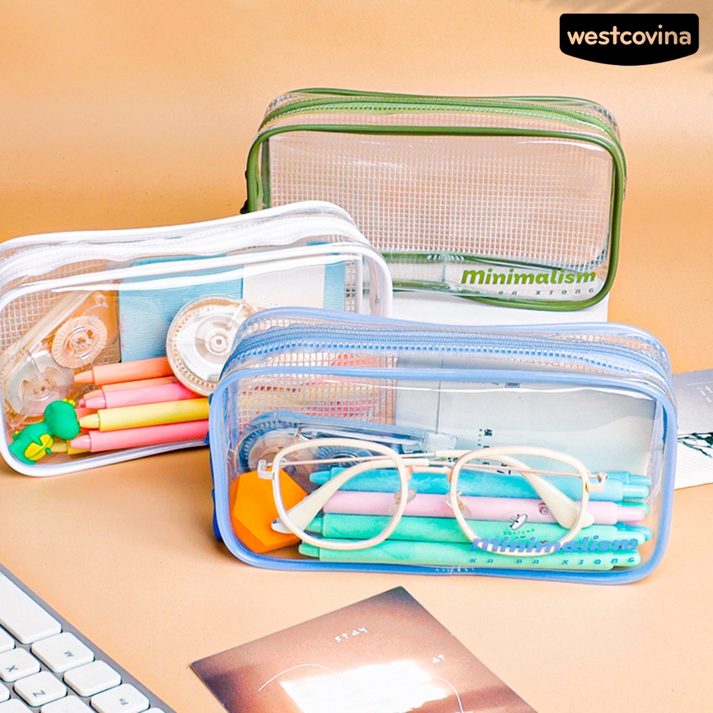 [WSTN] [WSTN]✎Túi Đựng Bút Trong Suốt Cỡ Lớn Chống Thấm Nước Tiện Dụng Cho Học Sinh