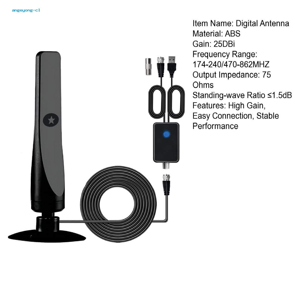 Ăng Ten Kỹ Thuật Số Khuếch Đại Tín Hiệu Hdtv Phạm Vi Rộng Cho Tv Gia Đình