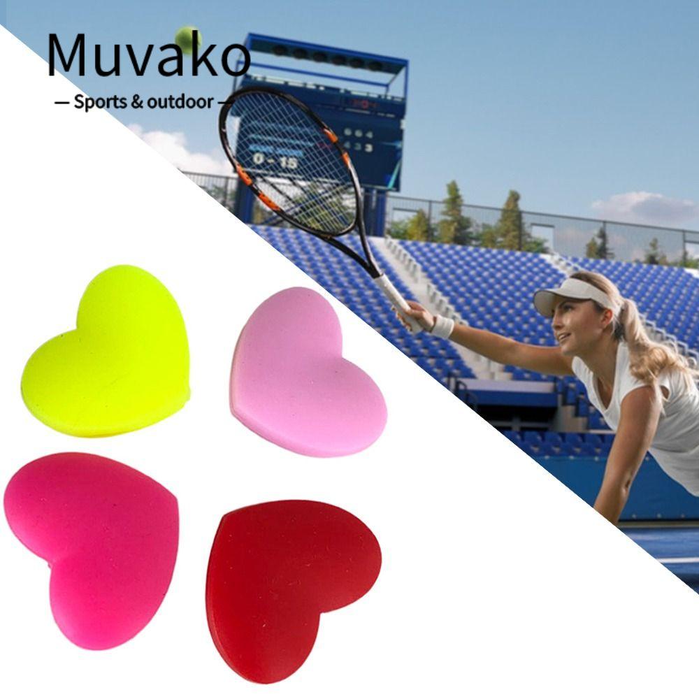 MUVAKO Set 10 Phụ Kiện Giảm Sốc Chuyên Dụng Cho Vợt Tennis Chất Liệu Silicon Mềm