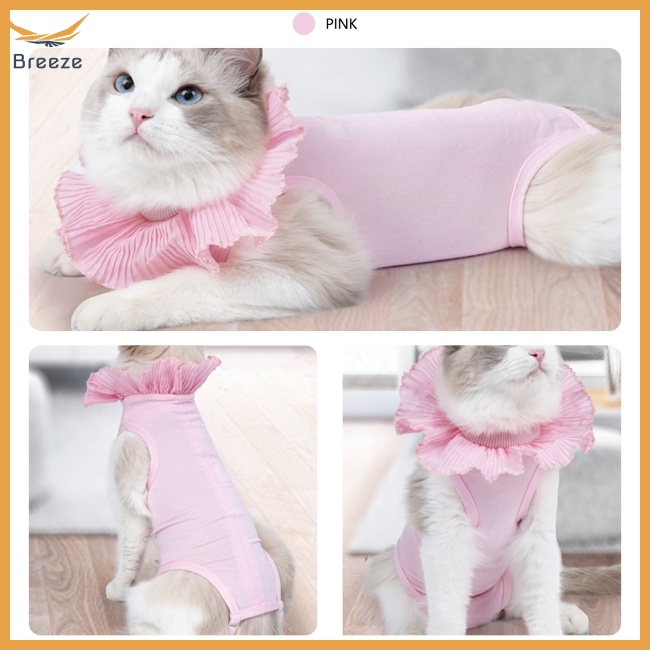 Bộ Áo Liền Quần Mềm Mại Thoáng Khí Chống Nhăn Có Khóa Điều Chỉnh Được Cho Mèo Cưng