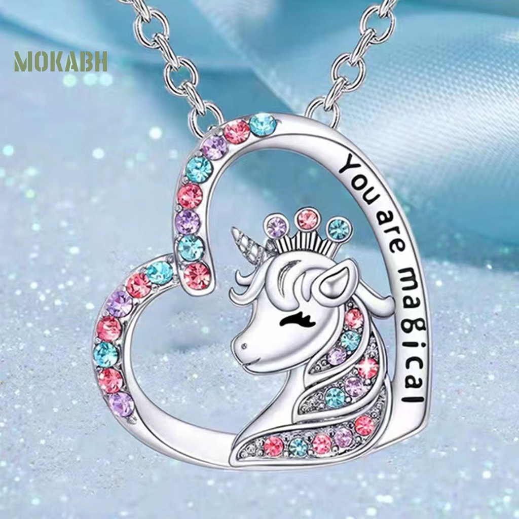 Vòng cổ Mặt Hình Trái Tim / Chữ Thập Đính Đá Nhiều Màu Sắc Thời Trang Cho Nữ