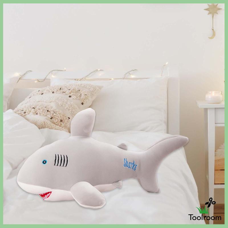 Gối Ôm Hình Cá Mập Nhồi Bông Dễ Thương Dùng Trang Trí Sinh Nhật / Du Lịch / Valentine