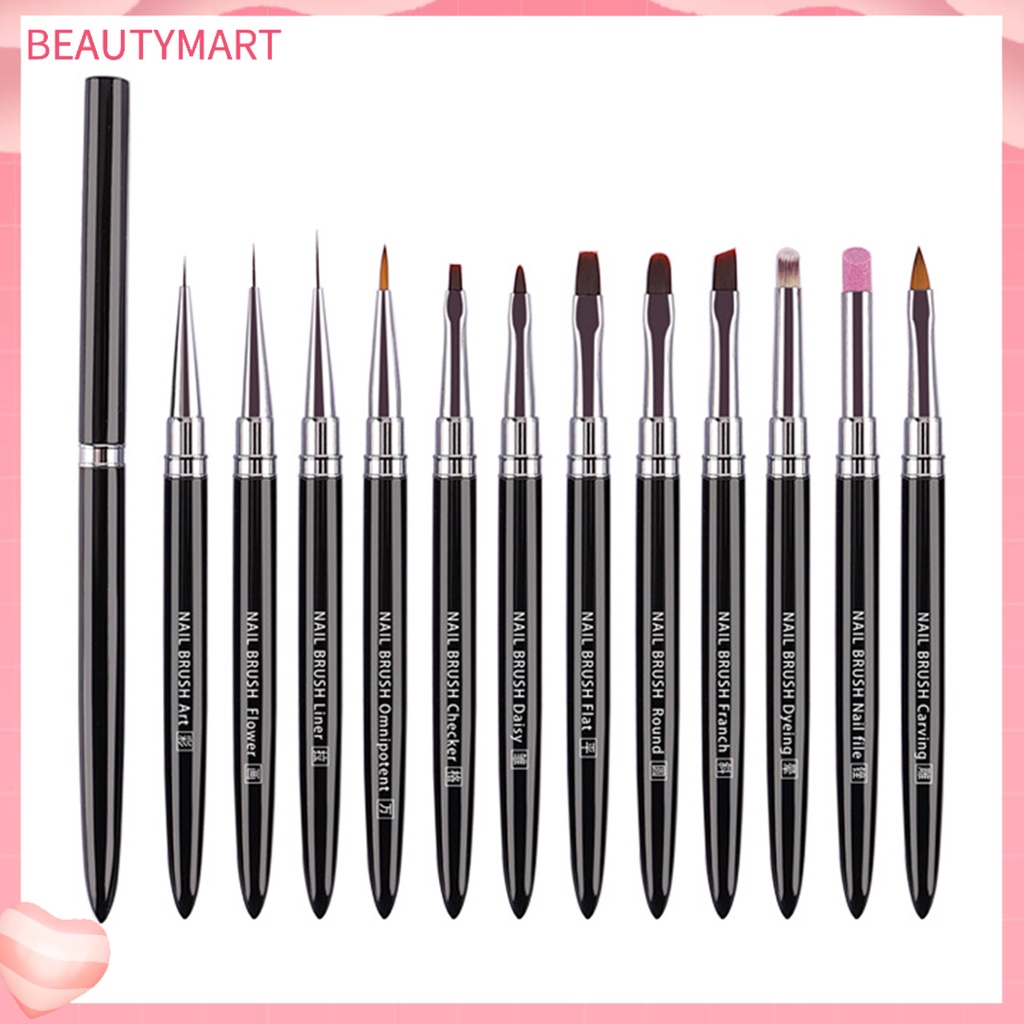 Cọ Nylon Lông Kim Loại Thoải Mái Chống Trượt Không Nhòe Dùng Để Trang Trí Móng Tay