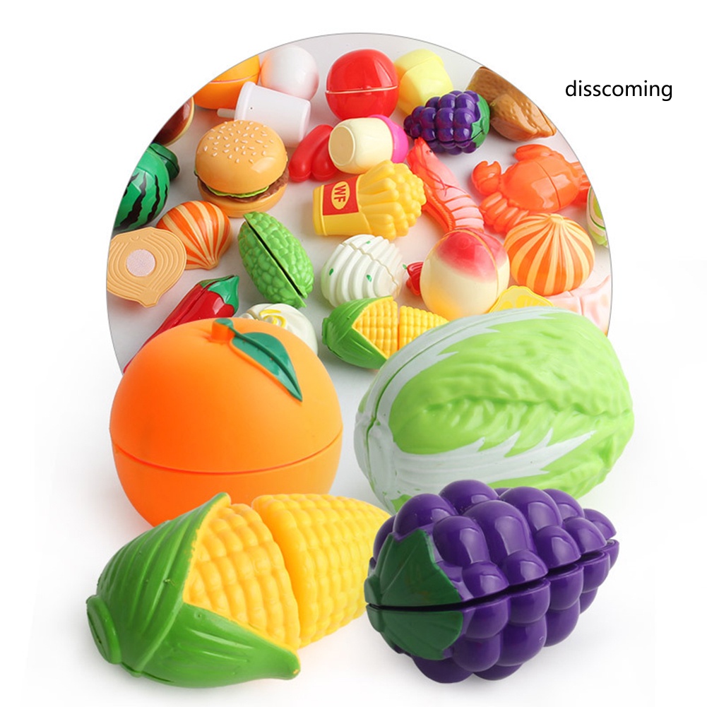 Mô Hình Đồ Chơi Cắt Bánh Hamburger Trái Cây Sống Động Dành Cho Trẻ