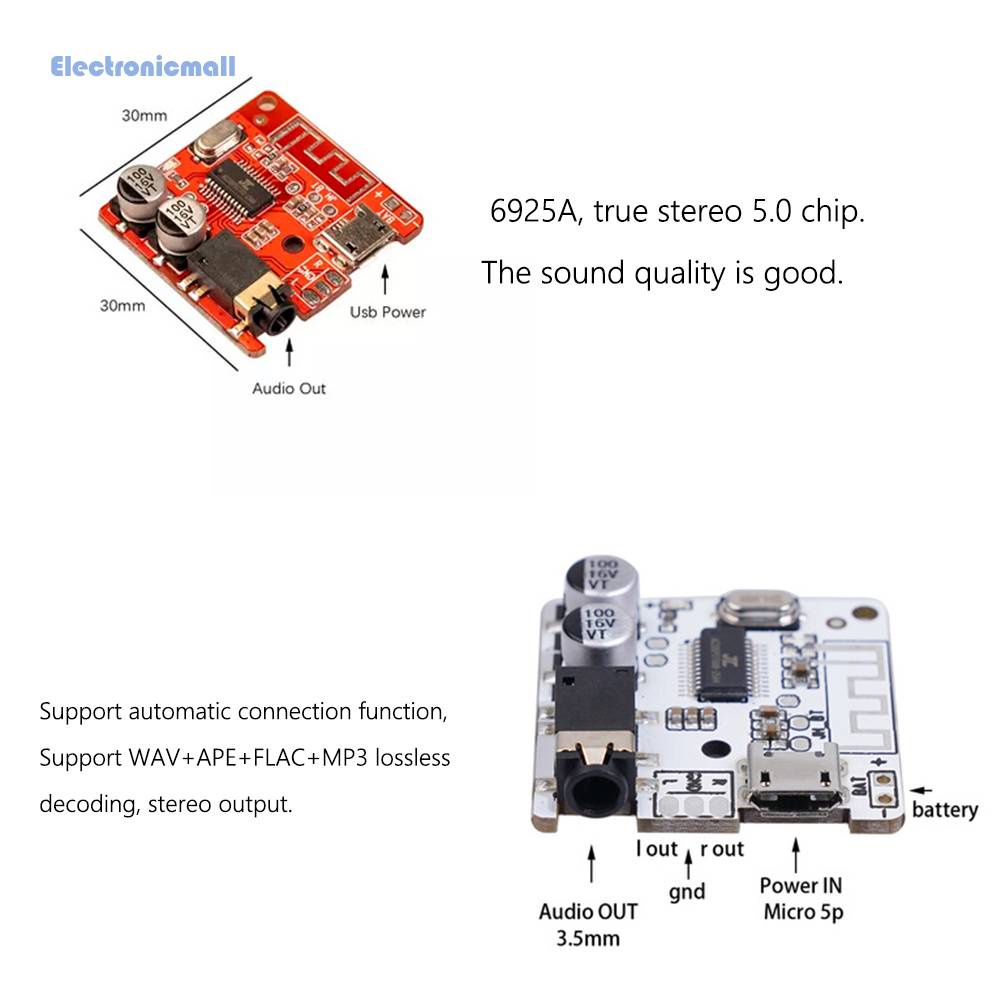 Mô Đun Giải Mã Âm Thanh MP3 Không Dây Bluetooth 5.0 Mall01.vn ✨