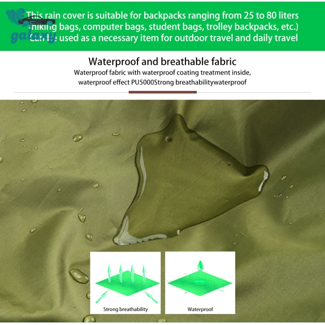 Vỏ Bọc Ba Lô Leo Núi Chống Nước Mưa 3 Lớp Có Khóa Điều Chỉnh Được galaxy 25-80l