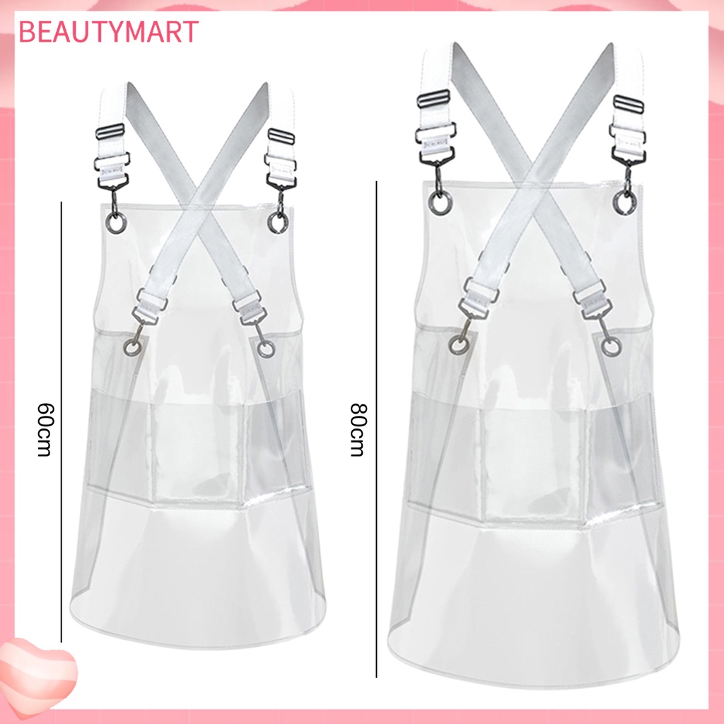 1 Bộ Tạp Dề TPU 3 Túi Chống Dính Chống Thấm Nước Có Thể Điều Chỉnh Cho Salon Làm Tóc