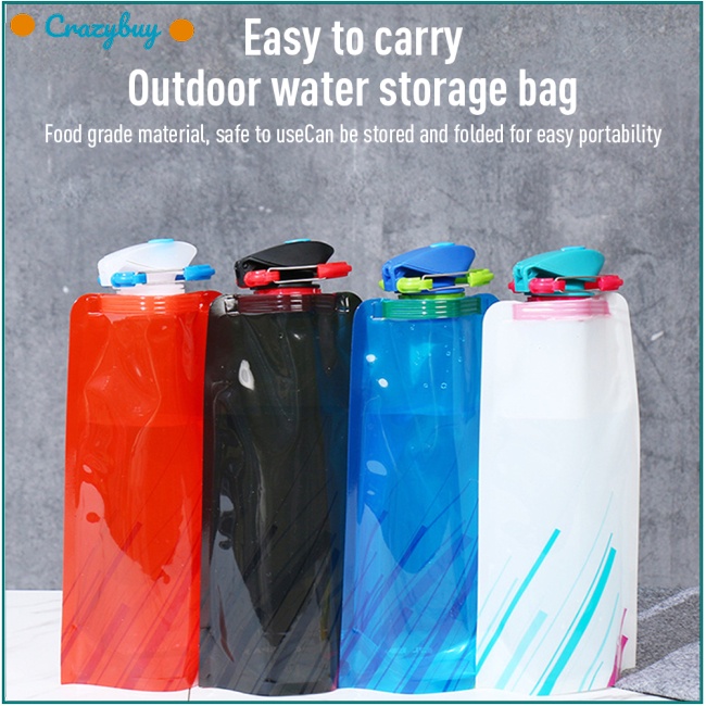 Cr Set 8 Bình Đựng Nước 700ml Có Nắp Vặn Chống Rò Rỉ Có Thể Tái Sử Dụng Dùng Khi Đi Cắm Trại