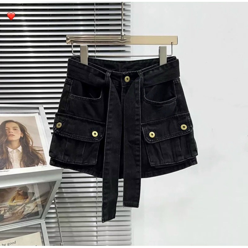 Chân váy kaki túi hộp , chân váy túi hộp kèm đai siêu hách dáng đỉnhHp alohashop91