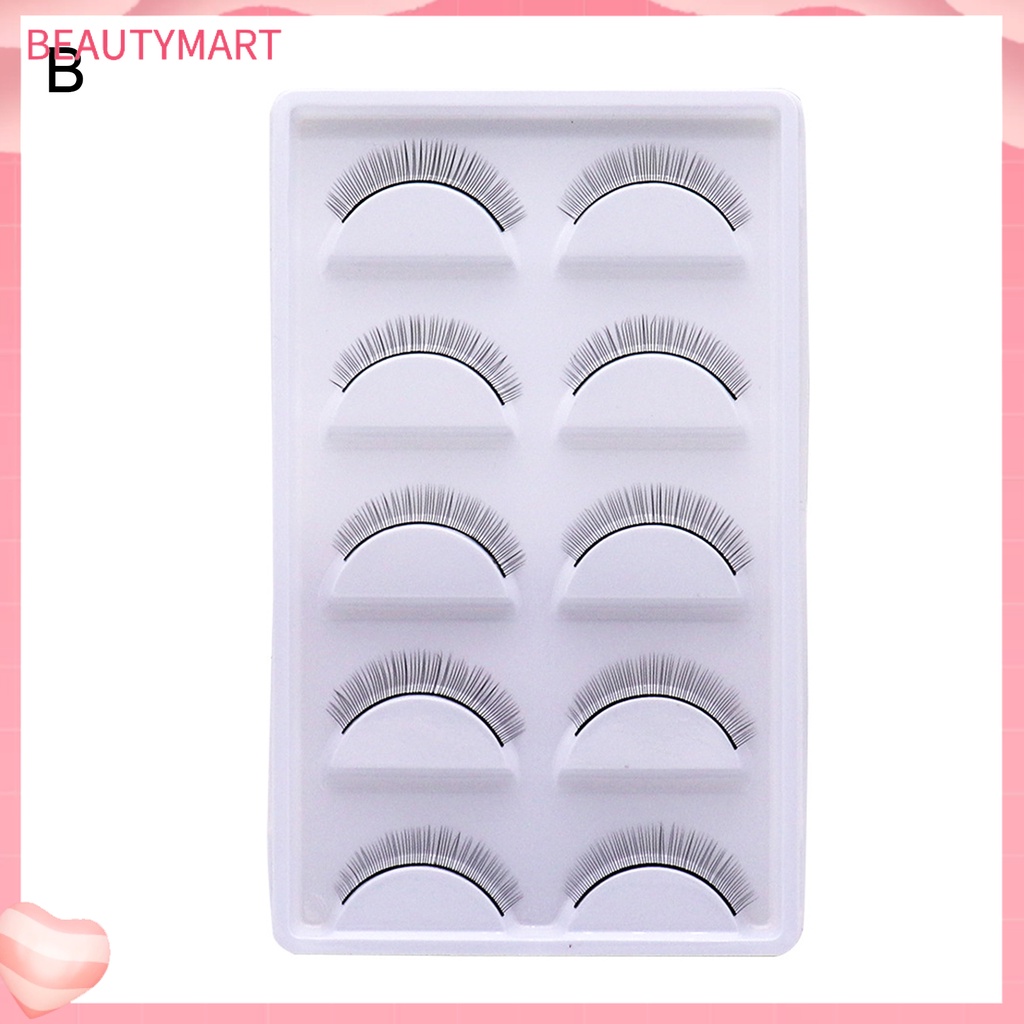 Hộp 5 Cặp Lông Mi Giả Thủ Công Mịn Mượt Dành Cho Luyện Tập Trang Điểm