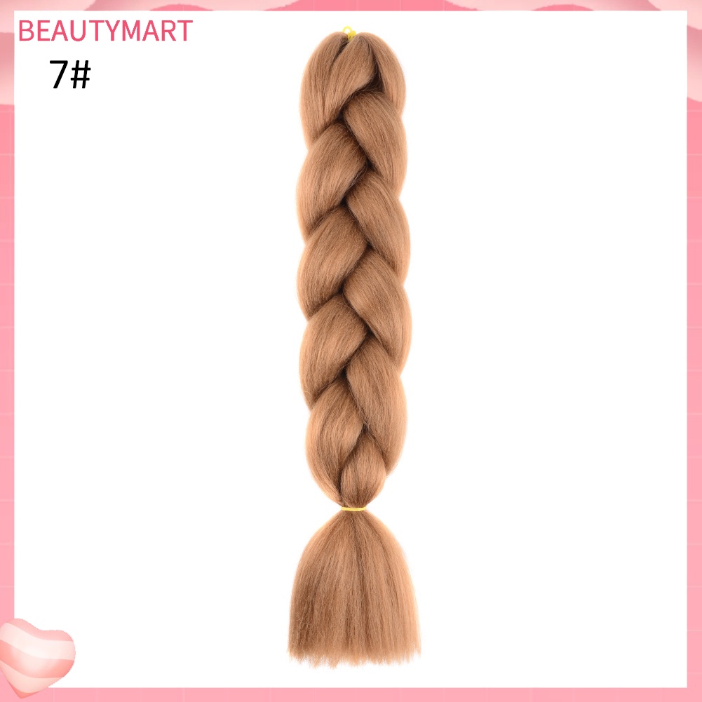 Bím Tóc Giả Bằng Sợi Tổng Hợp Màu Trơn Phong Cách Châu Phi