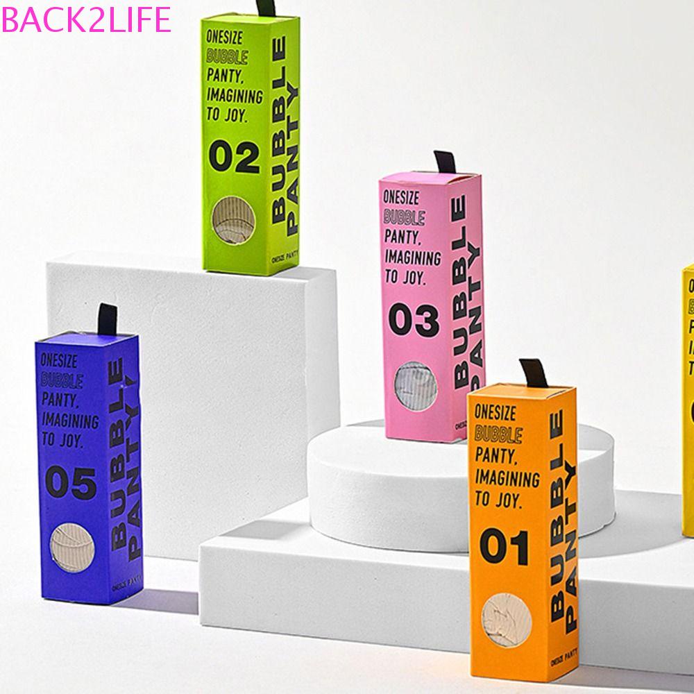 BACK2LIFE Quần Lót Lụa Co Giãn Mềm Mại Màu Trơn Phong Cách Thể Thao Thời Trang Cho Nữ