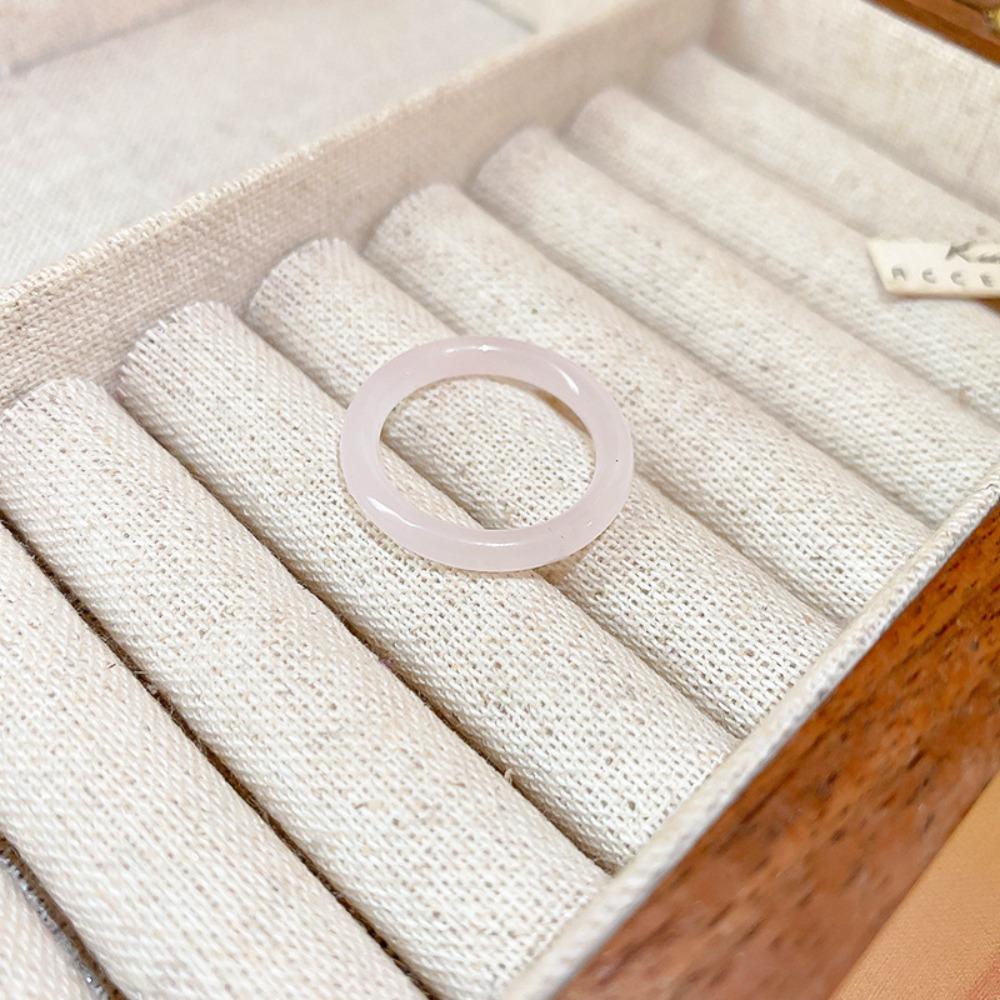 Epoch Nhẫn Đeo Ngón Tay Bằng Nhựa Acrylic Trong Suốt Phong Cách Hàn Quốc Cổ Điển Thời Trang Cho Nữ