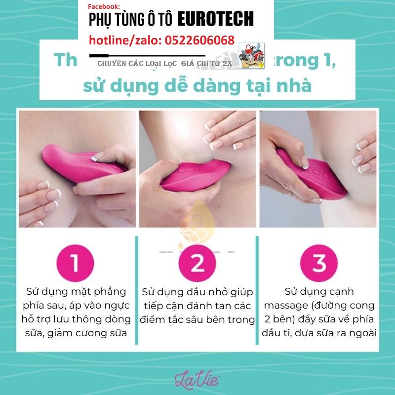 Máy Thông Tắc Tia Sữa Lavie Massage Thông Tia Tại Nhà Ít Đau Tự Làm Dễ Dàng Ngừa Tắc Lại Hút Nhanh Hơn Kích Sữa Mẹ