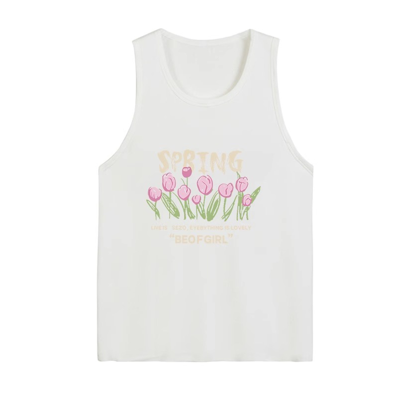 NRVP Áo Thun Nữ Không Tay 100% Cotton Thời Trang Hàn Quốc