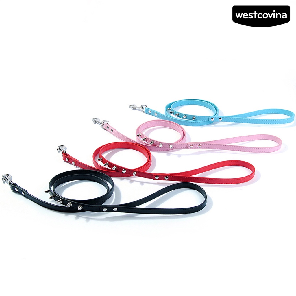[COD]♞Dây Dắt Thú Cưng Đi Dạo Bằng Da Giả Chống Cắn Kích Thước Vừa