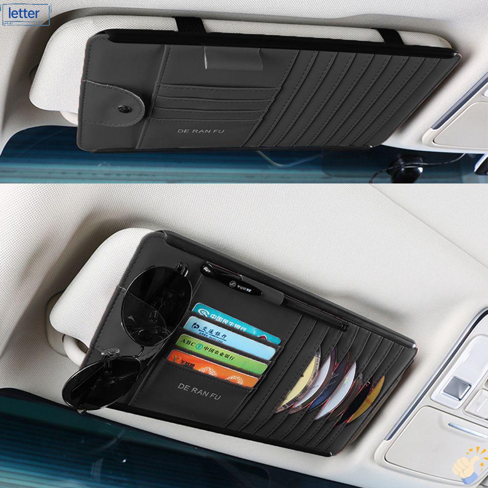 Túi Đựng Thẻ Gắn Tấm Che Nắng Xe Hơi Nhiều Ngăn Tiện Lợi