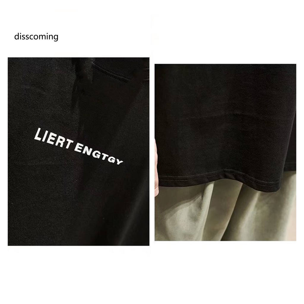 Băng Đô SL SL SL SL SL| Áo Thun Cổ Tròn Vải Mềm In Chữ Phong Cách Hip Hop Thời Trang Mùa Hè Cho Nam