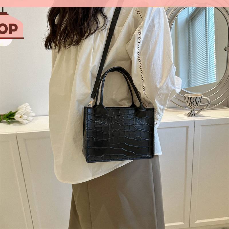 Túi Xách Da PU Họa Tiết Vân Đá Thanh Lịch Cho Nữ