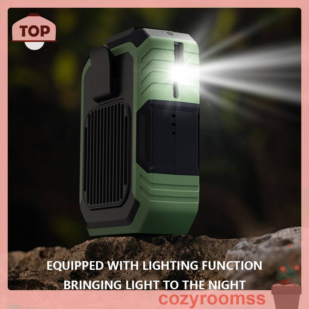 Quạt Làm Mát Đeo Thắt Lưng 3 Tốc Độ 4000mAh Sạc Cổng USB Dùng Ngoài Trời